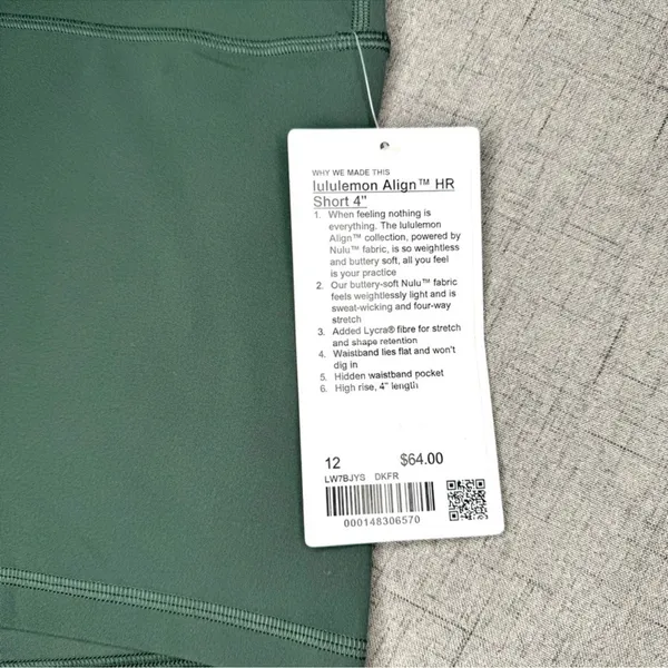 Lululemon Align Short High Rise Bike Shorts Dark Forest Green 12 NWT - Image 7