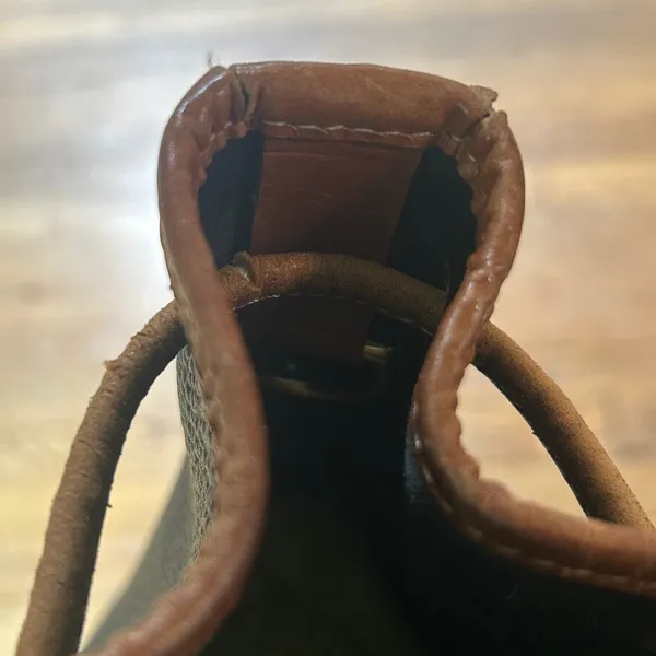 Vintage 90s Dooney & Bourke Bucket Bag Black Pebbled Leather Drawstring Tassel - Image 12