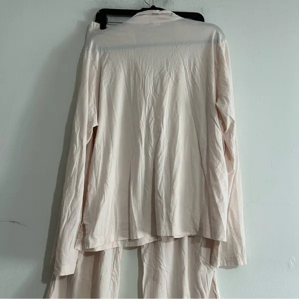 Skin Organic Pima Cotton Long Pajama Set Pink Size 4 XL - Image 8
