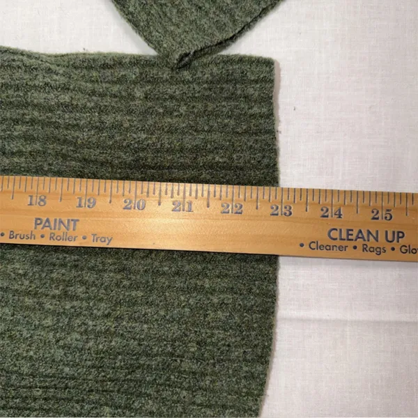 Abercrombie & Fitch Womens Ribbed Polo Cardigan Pearl Button Green Wool Blend L - Image 8