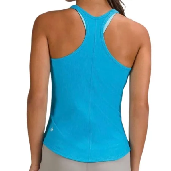 Lululemon Base Pace Ribbed Tank Top Turquoise Tide Size 6 - Image 2