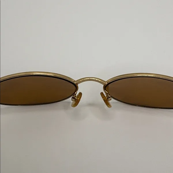 Vintage Sergio Tacchini Sunglasses Gold Brown S.T. 1047-S T802 130 90s Designer - Image 9
