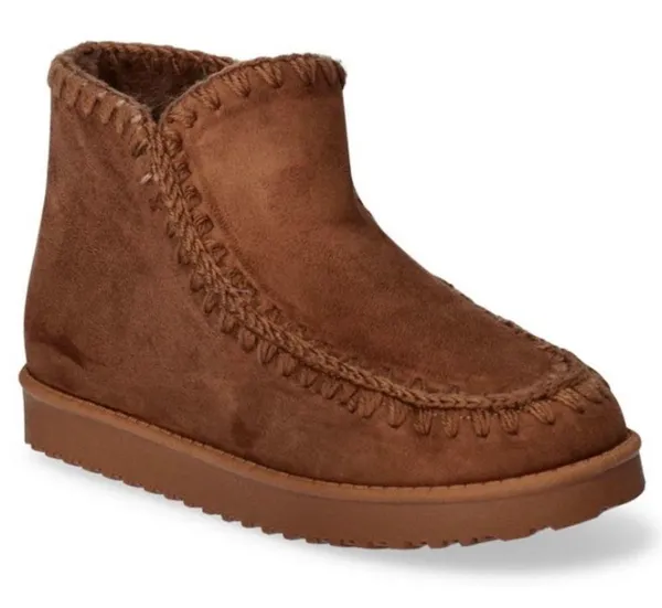 Pacific&Co PORTLAND BOOT COMPANY Size 10 Chestnut Womens Shearling Booties Faux Suede New - Image 13