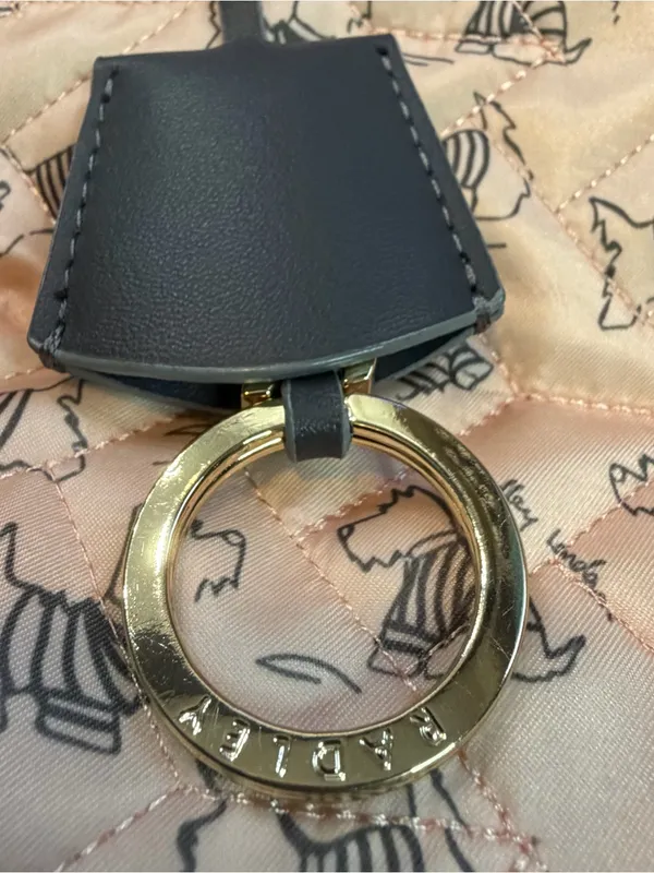 Radley London Designer Purse, Handbag, Pink Signature Dog Quilted Pattern - Image 4