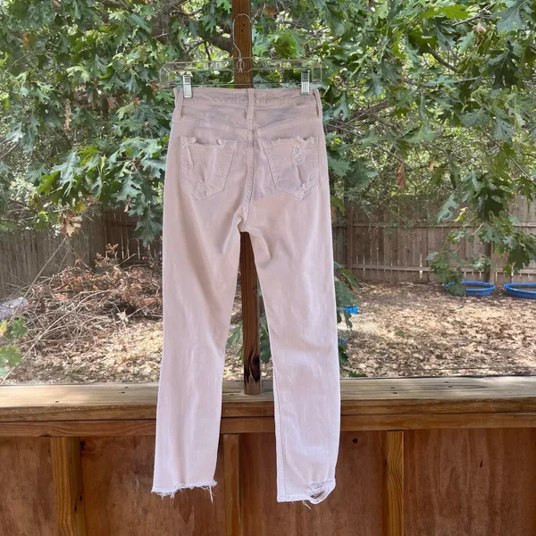 Mother Women's The Tomcat Chew Jeans Peach Wash Button Fly Size 25 - Image 4
