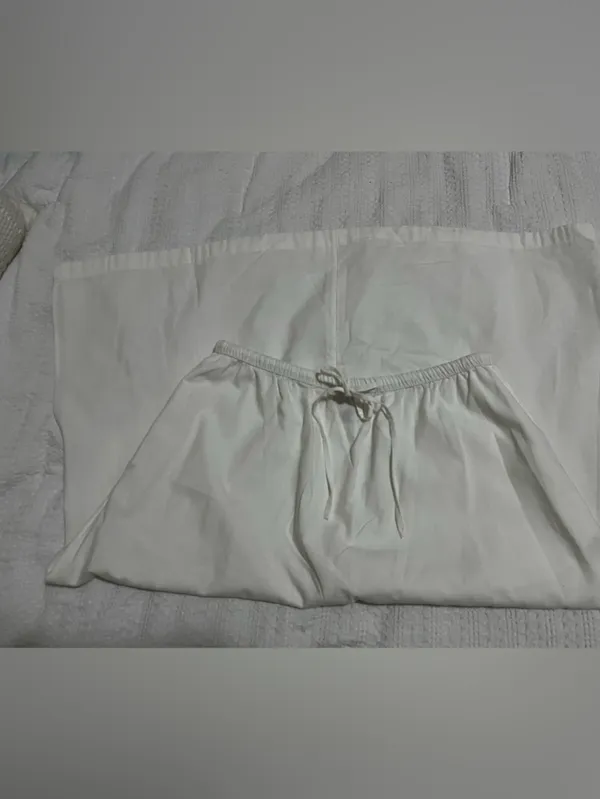Universal Threads White Cotton Poplin Midi Skirt with Side Slits and pockets Sz M - Image 7