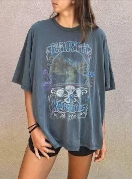Wild Fable Earth Revolution Boho Graphic Tee Grey - Image 3