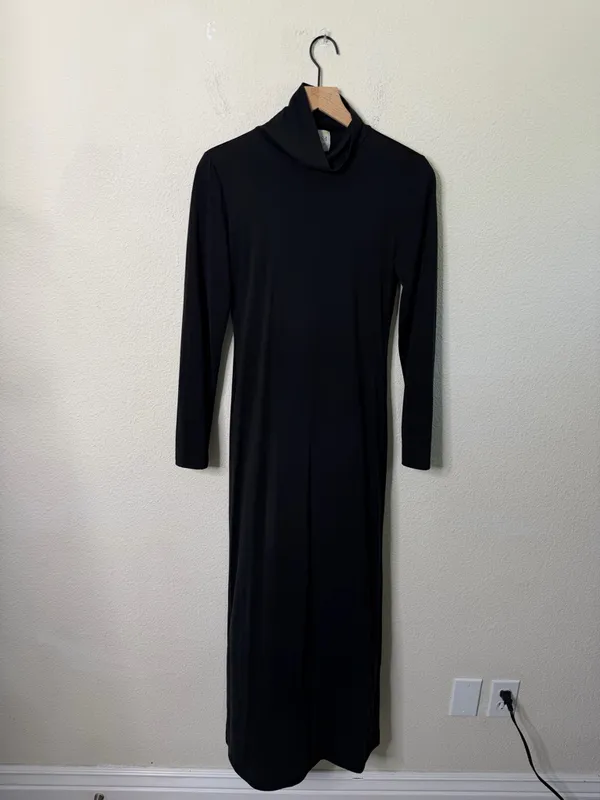MISA Los Angeles‎ LIV Dress Long Sleeve Mock-neck Midi Women’s Size S - Image 3