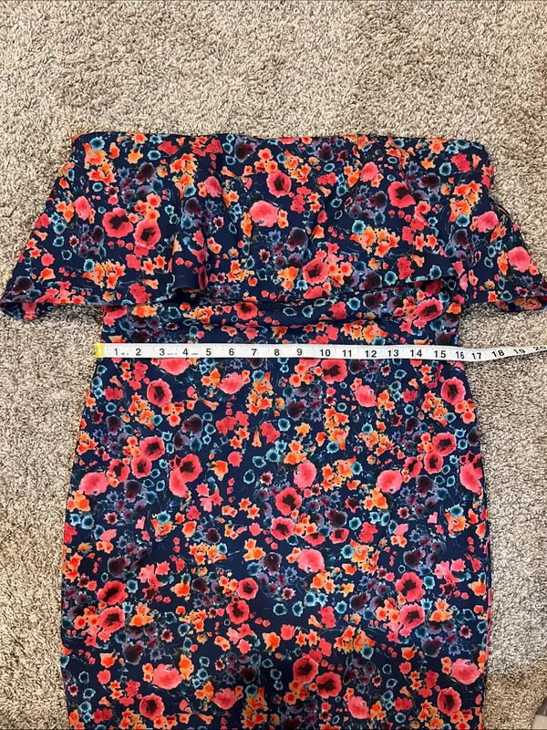 Badgley Mischka Floral Popover Sheath Dress Size 10 - Image 13