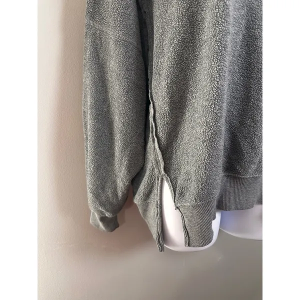 American Eagle‎ Seriously Huggable Sherpa Oversized Sweatshirt Gray XS - Image 3