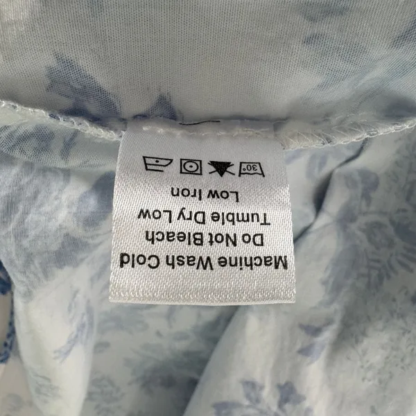 Tuckernuck Ginger Dress Medium Blue Floral Toile Maxi Coastal Grandmother Preppy - Image 15