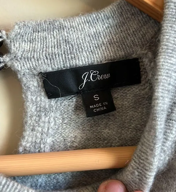 J Crew Heather Grey Sweater AB805 - Image 3