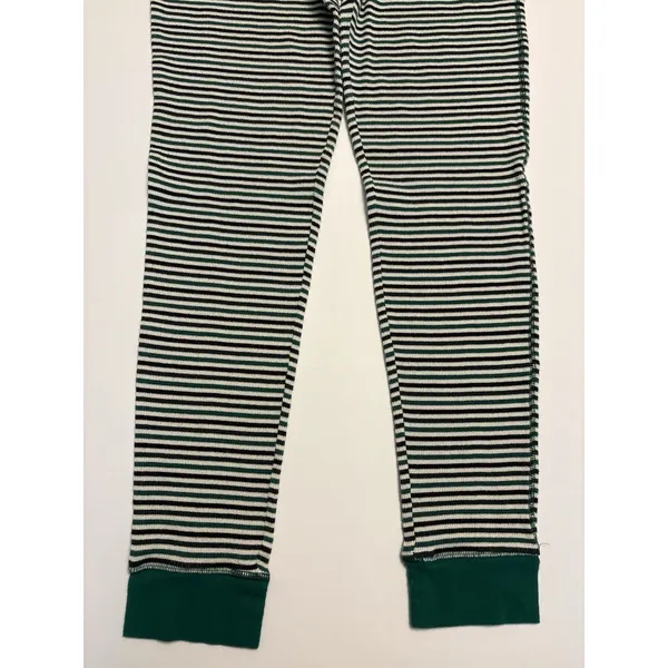 Victoria's Secret Pajama Set Women L Green Striped Thermal Lounge Sleepwear Set - Image 10
