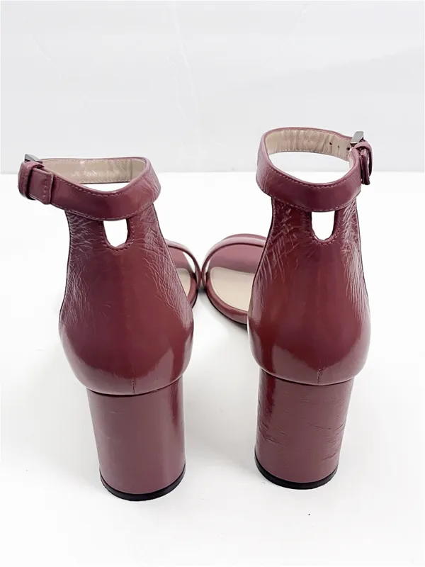 STUART WEITZMAN Nearly Nude Rose Clay Adjustable Ankle Strap Heel Sandals 7.5 - Image 9