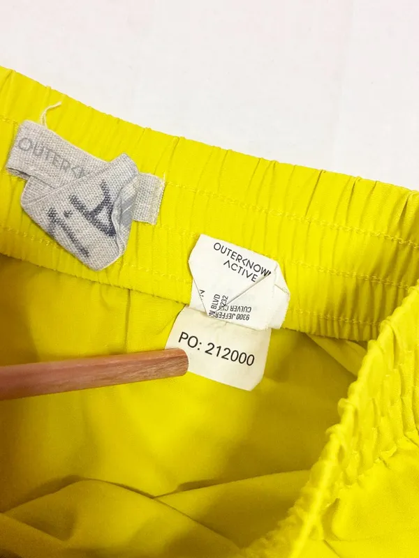 Outerknown Active Agility Athletic Reflecitve Shorts - XS - Electric Yellow - Image 7