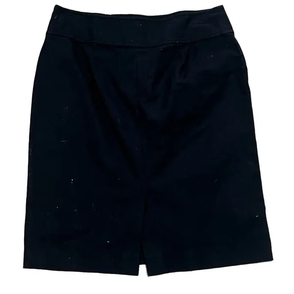 Lauren Ralph Lauren Women's Black Wool Blend A-Line Knee Length Skirt Size 8 - Image 5