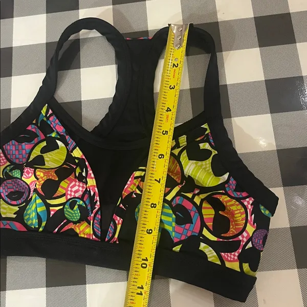 Zumba Women’s Zmoji Mesh Insert Sports Bra Colorful Workout Aerobics Small - Image 12
