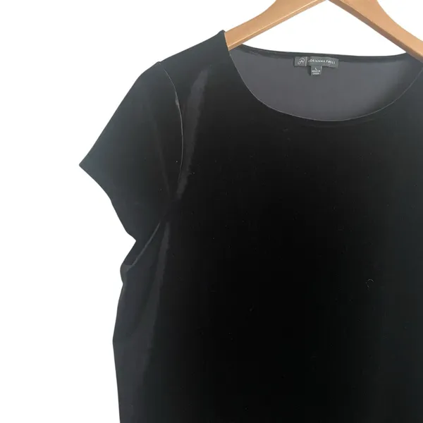 Adrianna Papell Women Gothic Dark Romantic Velvet Lace Top L Black‎ AD1S300230 M - Image 5