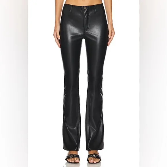 We the free LEVEL UP VEGAN‎ SLIT PANTS IN BLACK BY FREE PEOPLE size 25 - Image 2