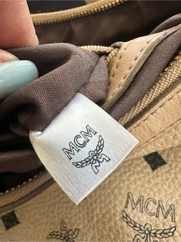 MCM Visetos Signature Beige HOBO Bag - Image 12