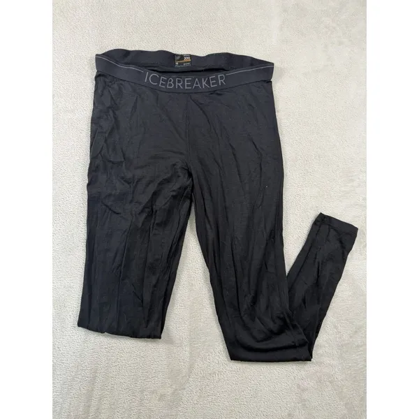 Icebreaker Merino 200 Base Size M Leggings Thermal Pants Black Base Layer - Image 3