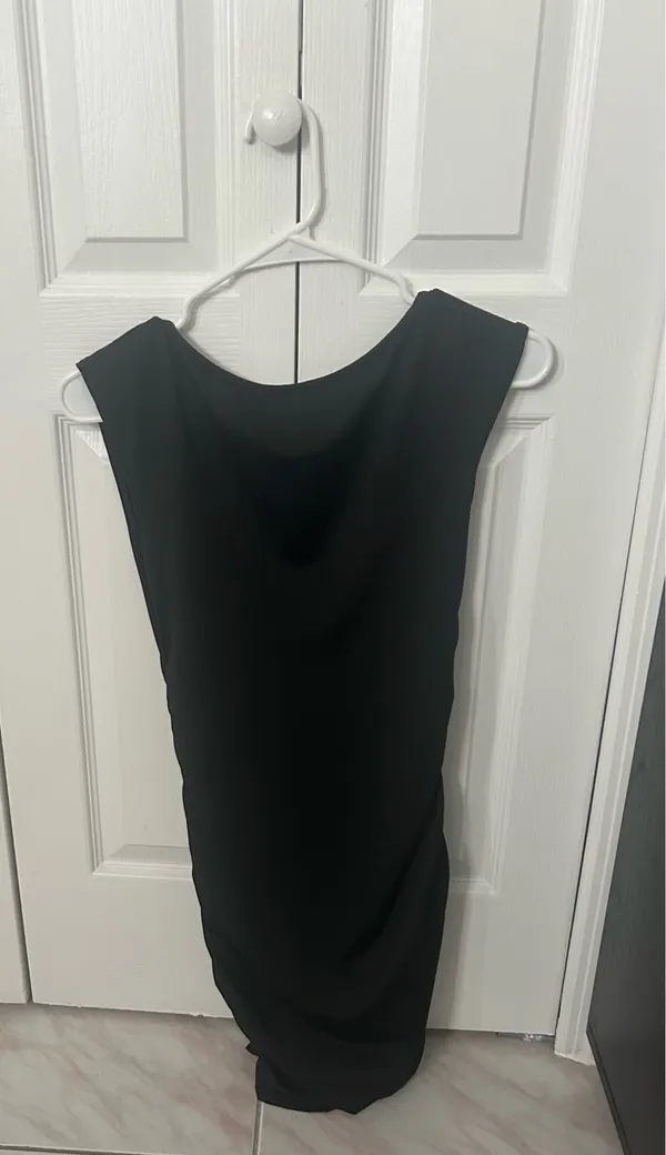 Black Open Back Bodycon Midi Dress Size M - Image 3