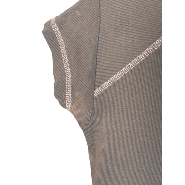 Fox Racing Womens Top L Olive Green Lace Up Ribbed Contrast Stitch Y2K Gorpcore - Image 7