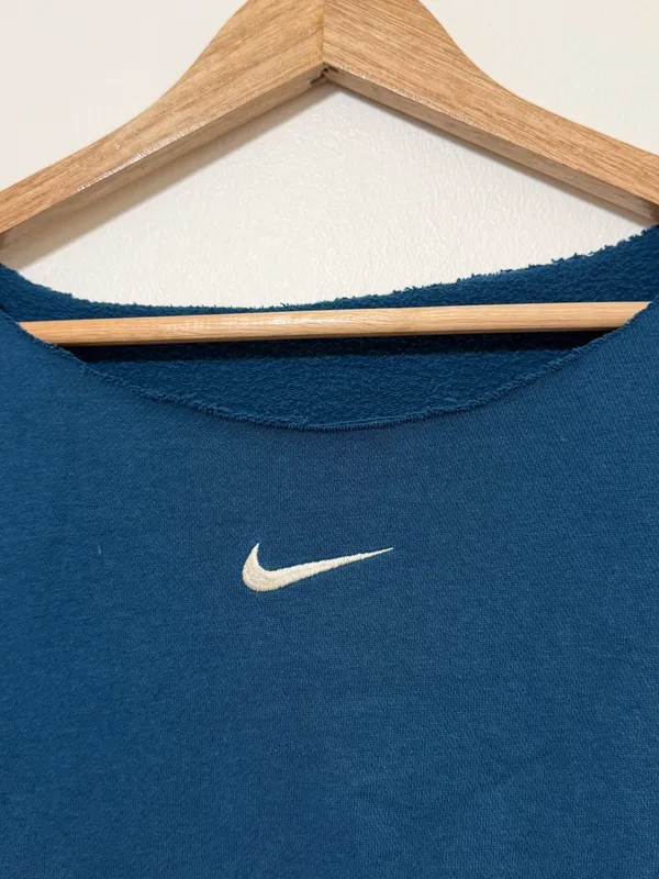 Nike Oversized Center Swoosh Sweatshirt Size XS Blue Phoenix - Image 3