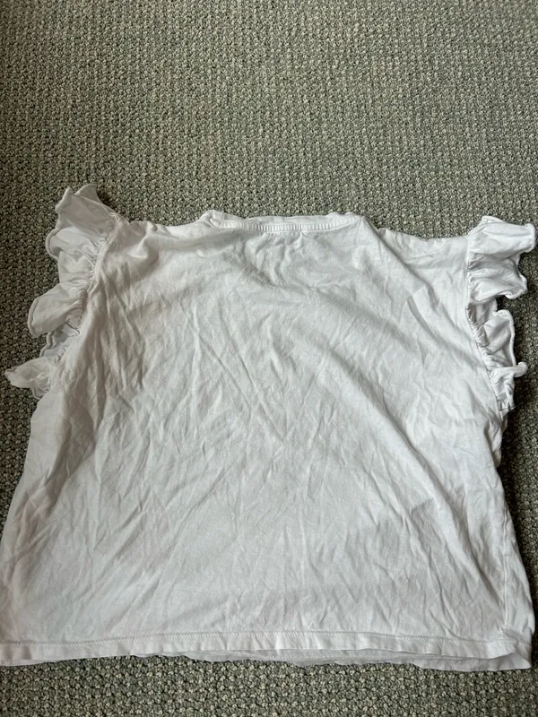 ZARA white ruffle sleeve top - Image 2
