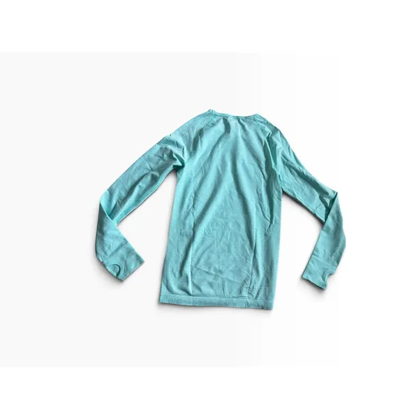 Gymshark Long Sleeve Top Size M Teal Vital Seamless Workout Shirt - Image 2