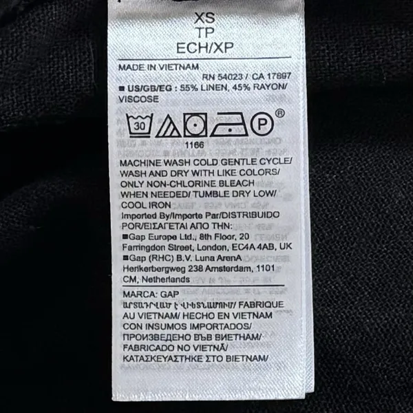 NEW Gap Relaxed‎ Linen Blend Crop Pants Capsule Resort Travel Lightweight XS - Image 9