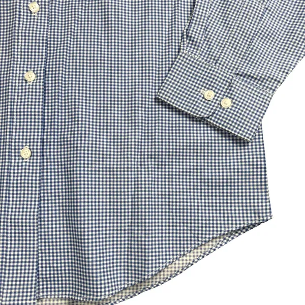 Western Gingham Button Down‎ Shirt Womens Small Blue Embroidered Studded Cowgirl - Image 2