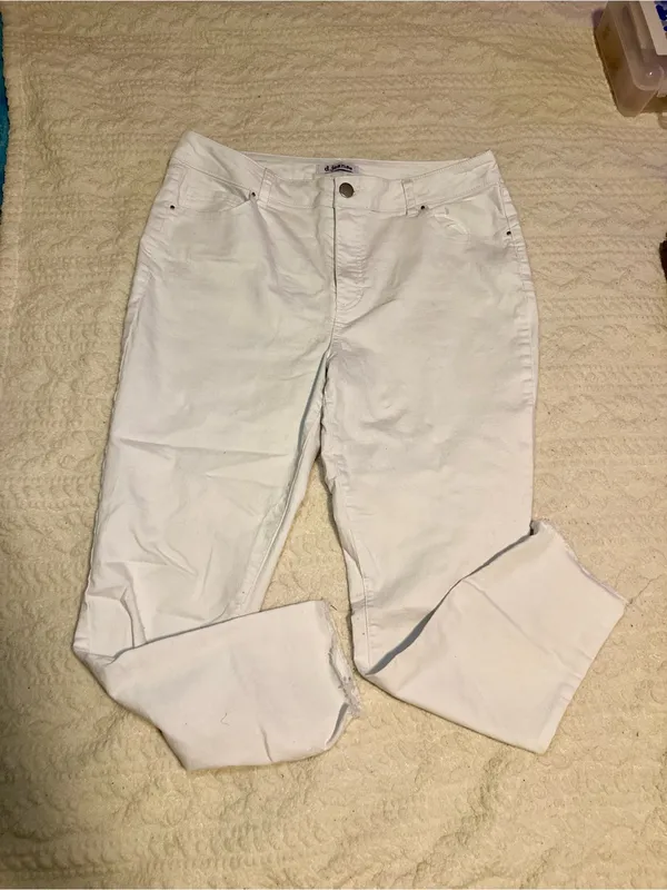 d.jeans White Denim Jeans Size 14 - Image 2