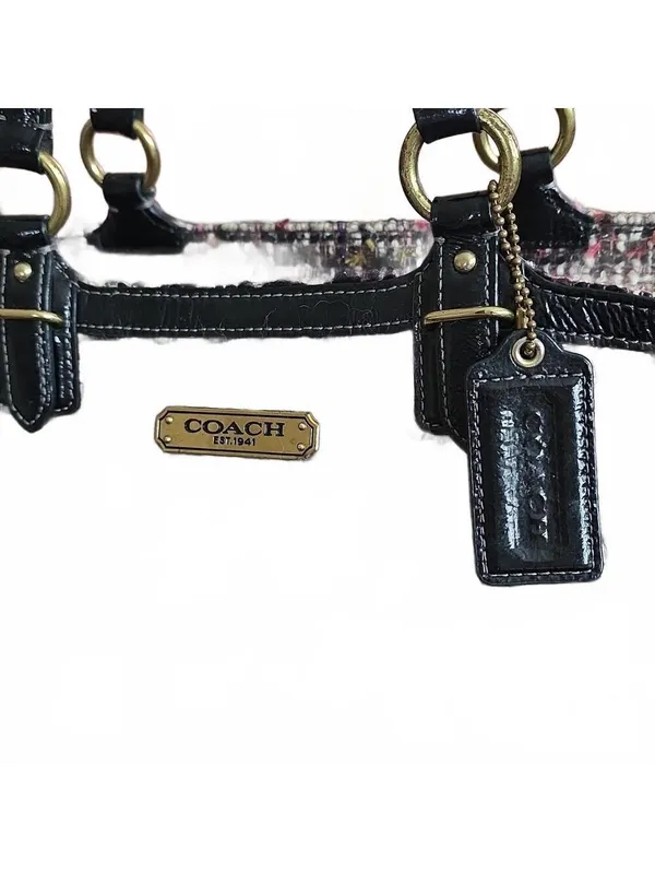 Coach Y2K Tweed Gallery Tote 2012 BLACK & RED - Image 2
