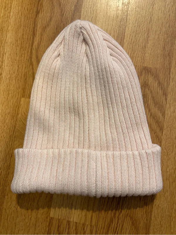 Adidas Light Pink Ribbed Knit Beanie - Image 2