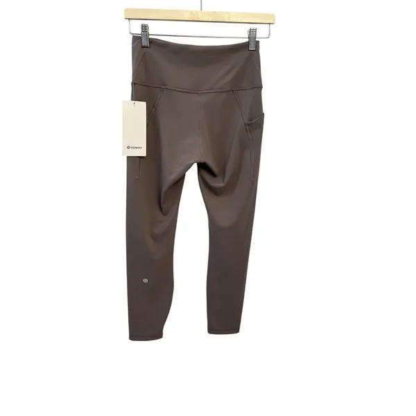 NWT Lululemon Wunder Train HR Tight with Pockets 25"size 8 Warm Ash Grey - Image 5