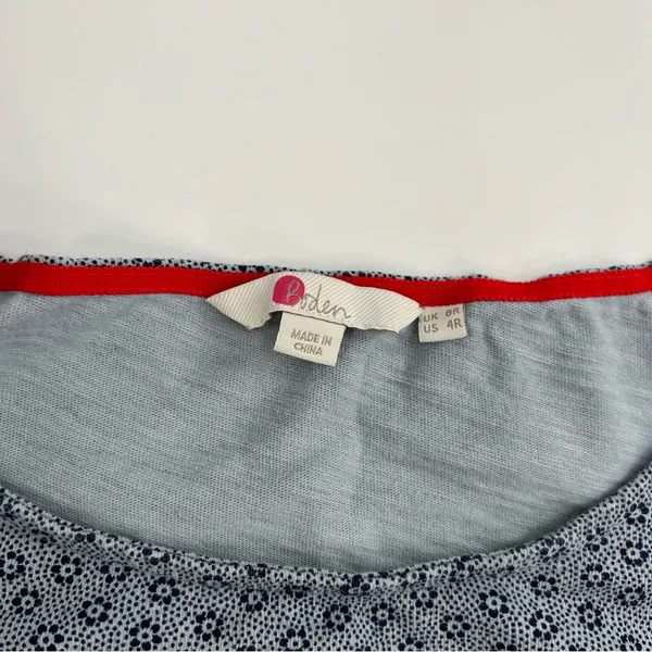 Boden‎ Pheobe Dress in Blue Grey Ditsy Floral Print Size 4 - Image 5