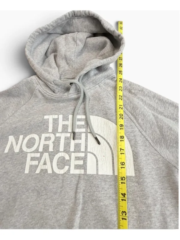 Women's The North Face Hoodie Sweatshirt Size XS Grey White Logo - Image 4