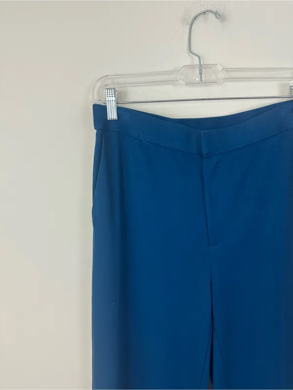 J. Jill Wearever Collection Straight-Leg Dress Pants Teal Blue Small Tall - Image 2