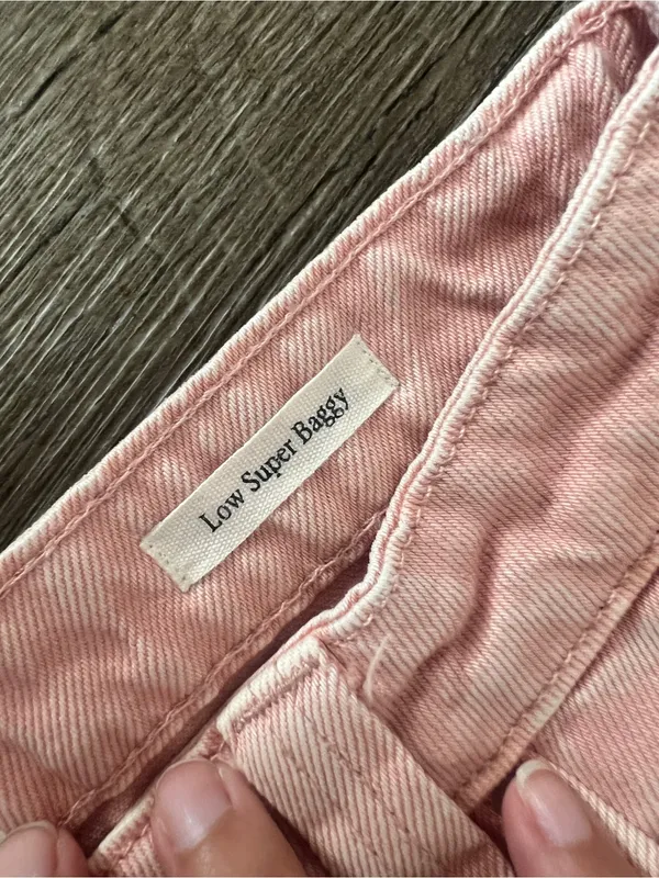 Cotton on low rise baggy Light Pink Wide Leg Pants - Image 9