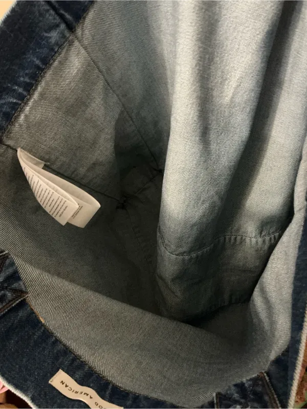 Rare Good American Limited Edition Indigo Large Blue Denim Tote Bag Handbag - Image 4