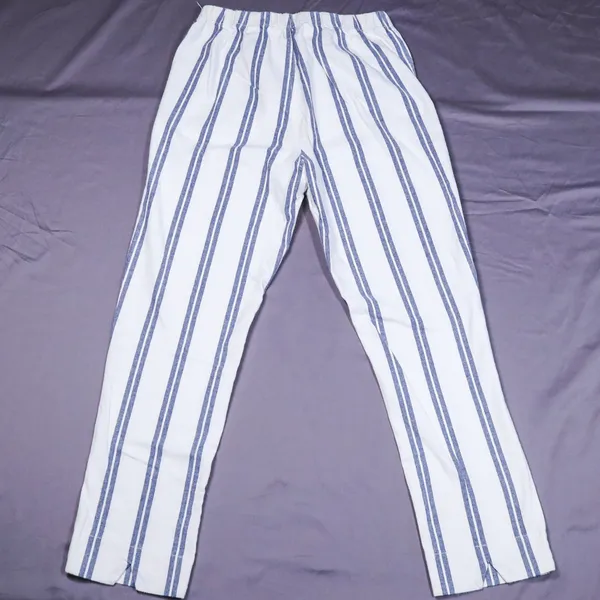 John Galt Striped Trouser‎ Pants Women One Size Blue White Elastic Waist Coastal - Image 4