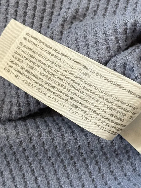 Abercrombie & Fitch Light Blue Waffle Knit Cardigan Size Small - Image 8
