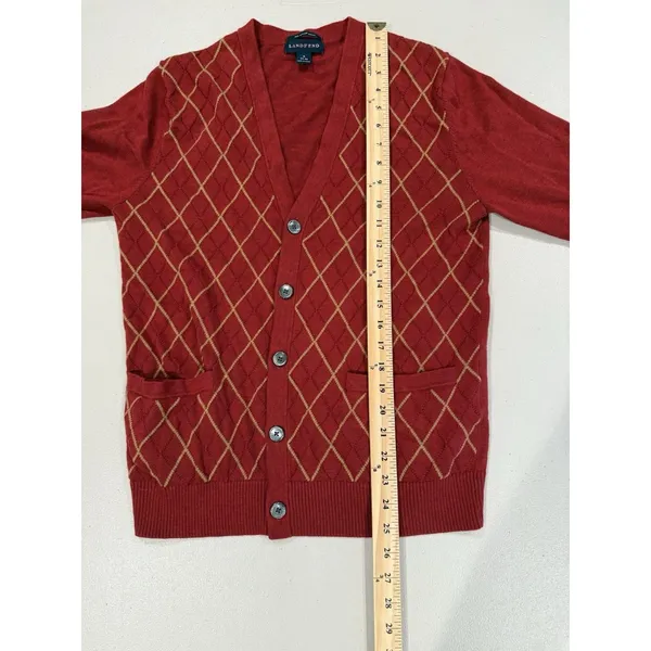 Lands End Cardigan Med/Lg 100%Cotton Oversized Academia Preppy Collegiate Twee - Image 4