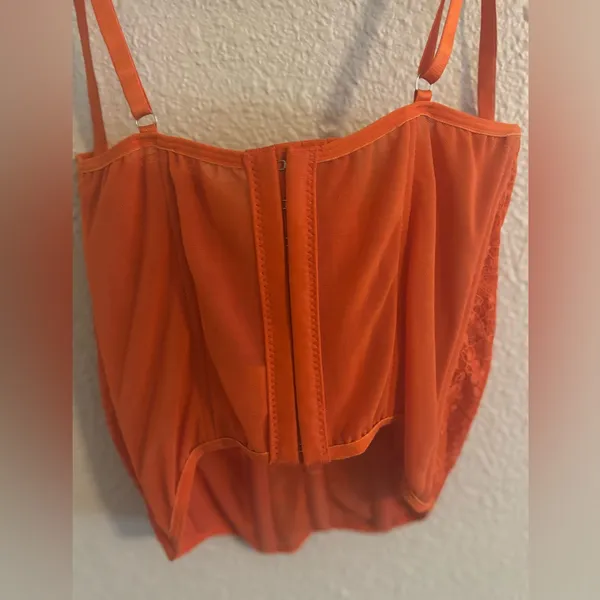 Orange lace corset top Size XS - Image 3