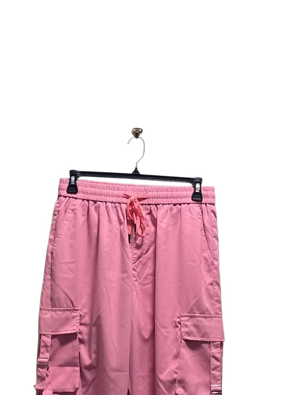 Boutique Wide Leg Cargo Pants Pink Size XL Y2K Rave Summer Retro Coastal Casual Minimalis - Image 5