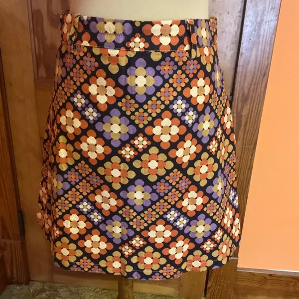 Princess Highway Floral Mini Skirt Size 10 Retro Mod 70s Style - Image 9