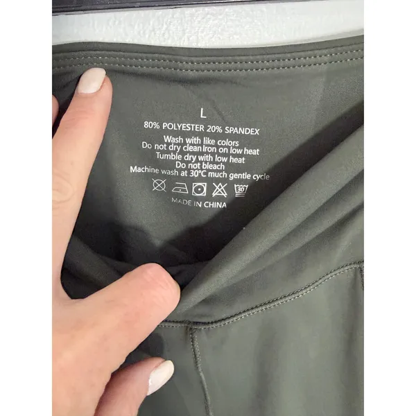 Copyleaf Olive Green wide leg pants size large - Image 3