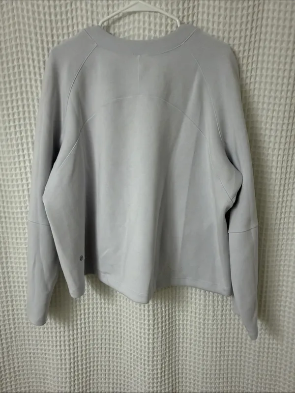 Lululemon AirWrap Modal Crew Long Sleeve Top, Alpine White, Size 16 - Image 10