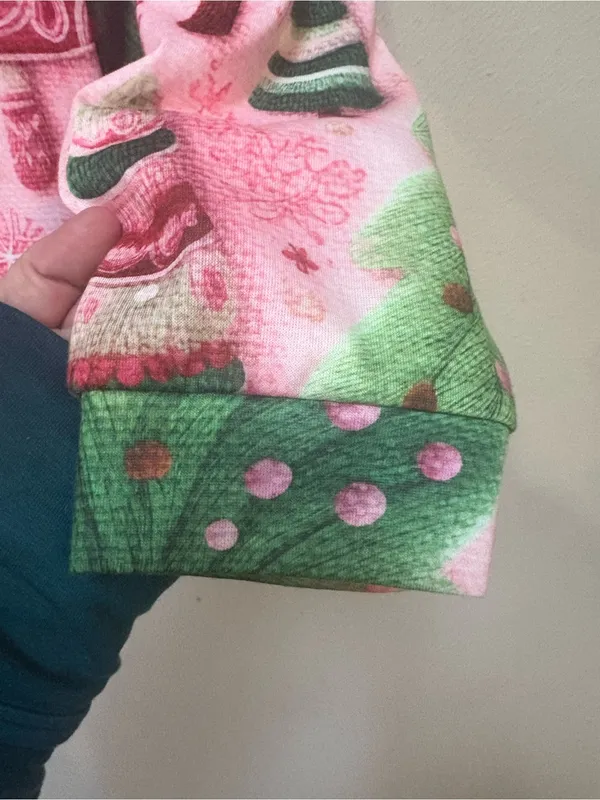 Pink Christmas Tree Sweatshirt XL Whimsical Girly Holiday Maximalist - Image 5